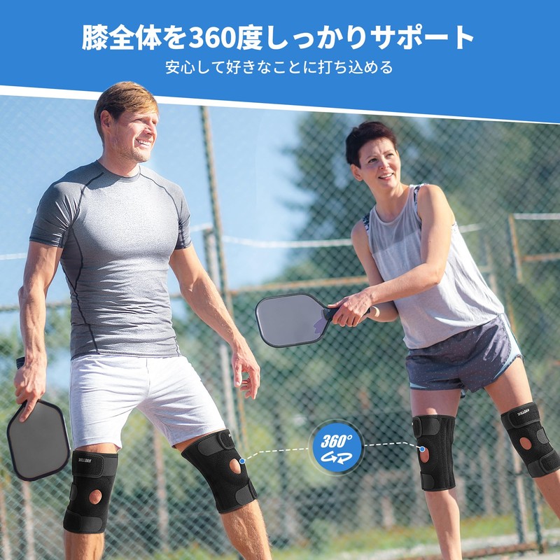WILLDAN Set of 2 High Fit and Supportive Knee Supporters,