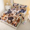 CVHouse 3D Dogs Bed Sheets Sets Queen Size,3D Dog Bedding