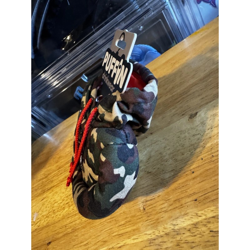 Puffin Drinkwear Hoodie Koozie Camo Army
