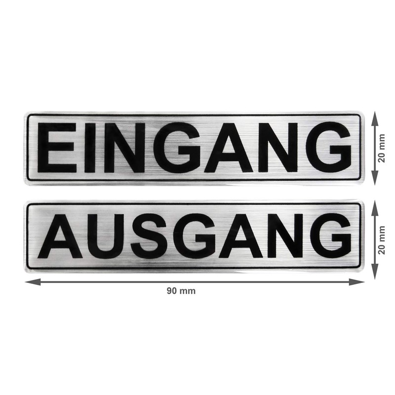 BIKE-label 900017 3D Sticker Aluminium Look Notice Door Sign Entrance