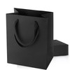 MOXARYSU Black Gift Bags With Handles: 8x5x10 Inch 14pcs Black