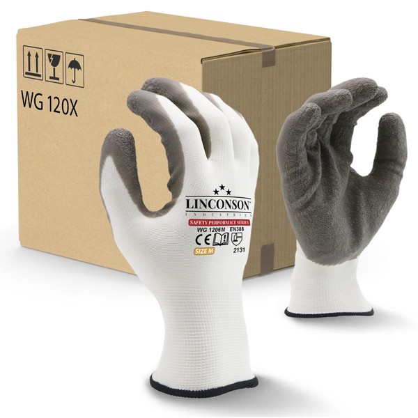linconson 12 Pack Safety Performance Series Construction Mechanics Wrinkle Latex