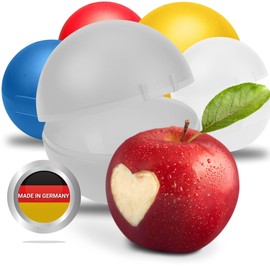 Uakeii Apple Box for School Made of Plastic - Apple Tin BPA-Free - Perfect for Transporting Apples (Transparent)