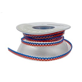Funny Braces Power Chain Two Color Combos Dental Orthodontic Elastic Bands Power Chain 15 Feet/Roll (Blue&Red, Short)