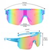 Hshenjhu Sports Sunglasses, UV400 Protection Cycling Glasses, Polarised Sunglasses, Men's