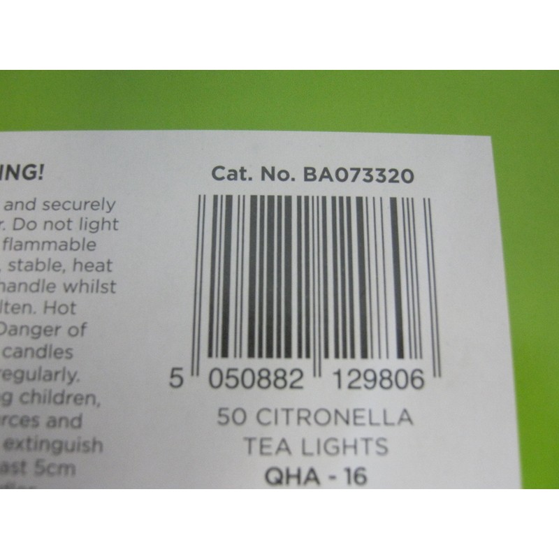 Premier BA073320 Citronella Tea Light - Yellow (Pack of 50)