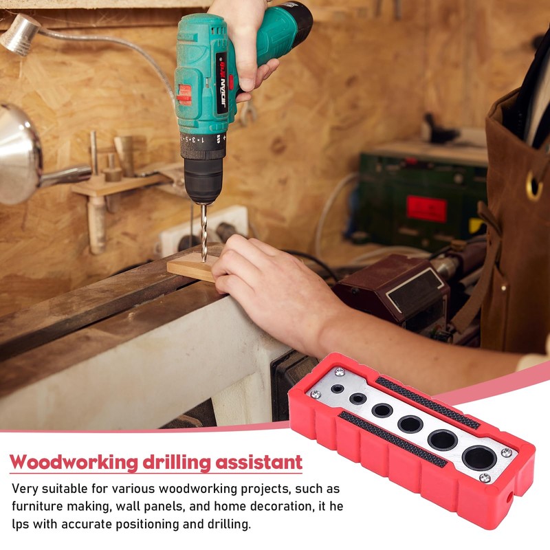 Wekuw Drilling Aid, Drilling Guide Drilling Aid with 6 Socket