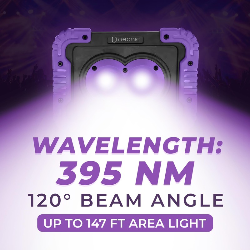 Neonic Rechargeable UV LED Black Light, Newer Model, 2 Pack