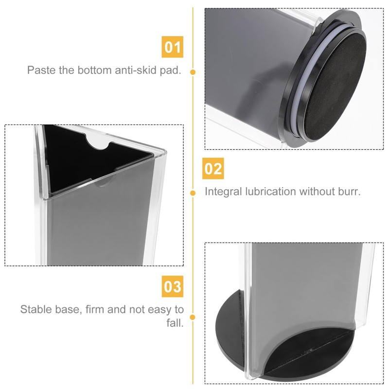 DIYEAH Rotatable Acrylic Sign Holder 3-Sided Restaurants Menu Display Stand