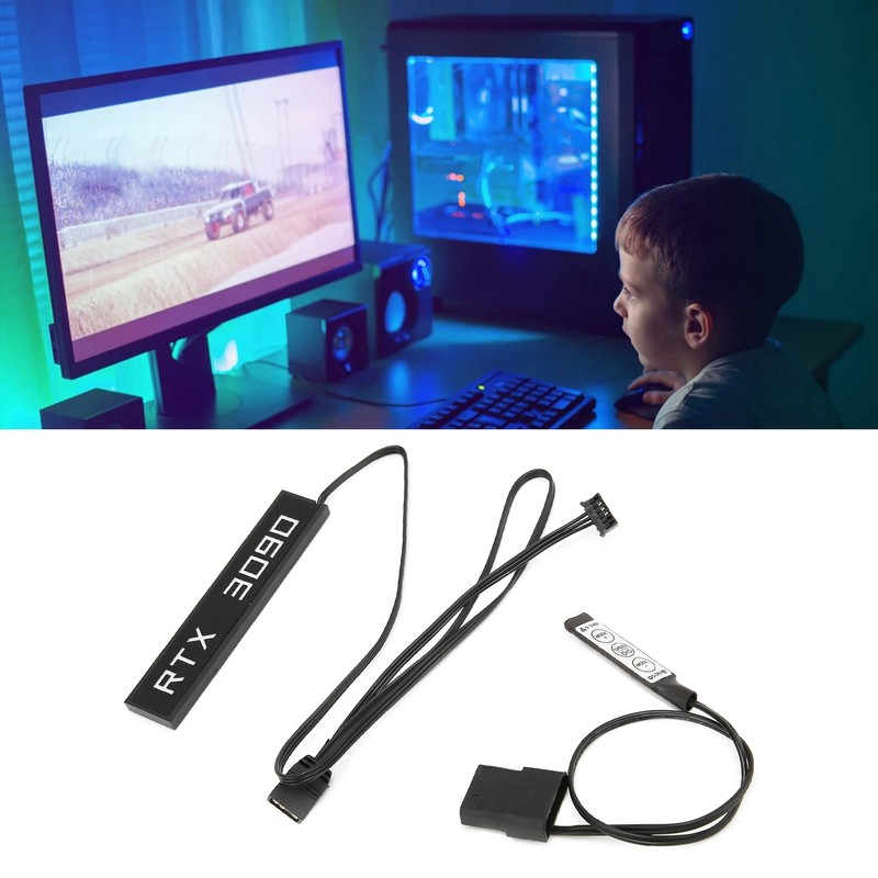 Graphics Card RGB Light 3pin 6pin 50cm Lighting Effect Synchronize