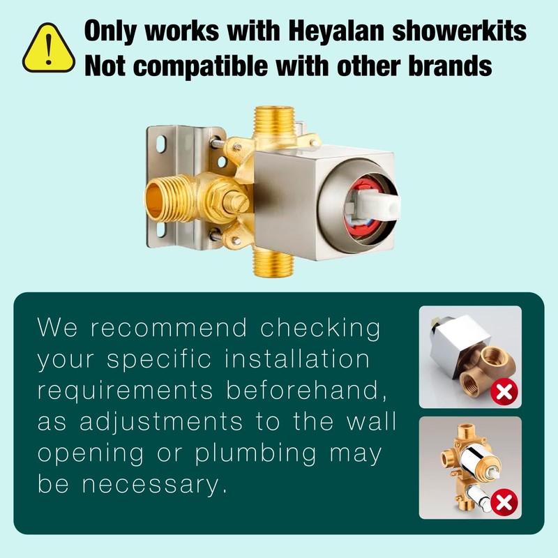Heyalan Shower Faucet Set with Tub Spout, Bathtub and Shower