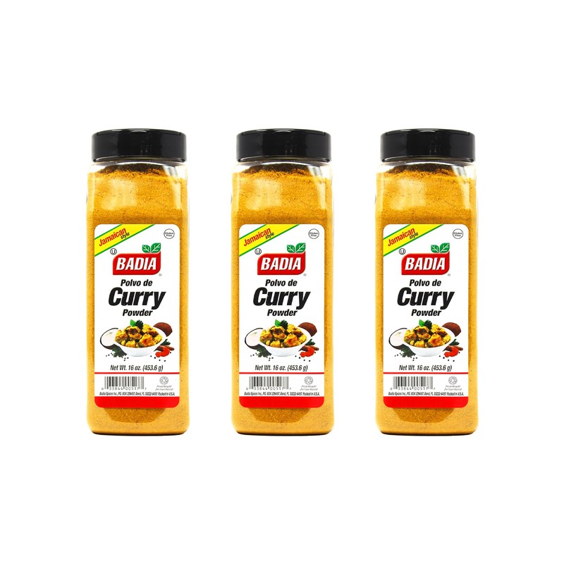 Badia Spices inc Curry Powder, 16-Ounce (Pack of 3)