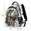 MNSRUU Laptop Backpack with Chest Strap, Hand Drawn Dinosaur Face
