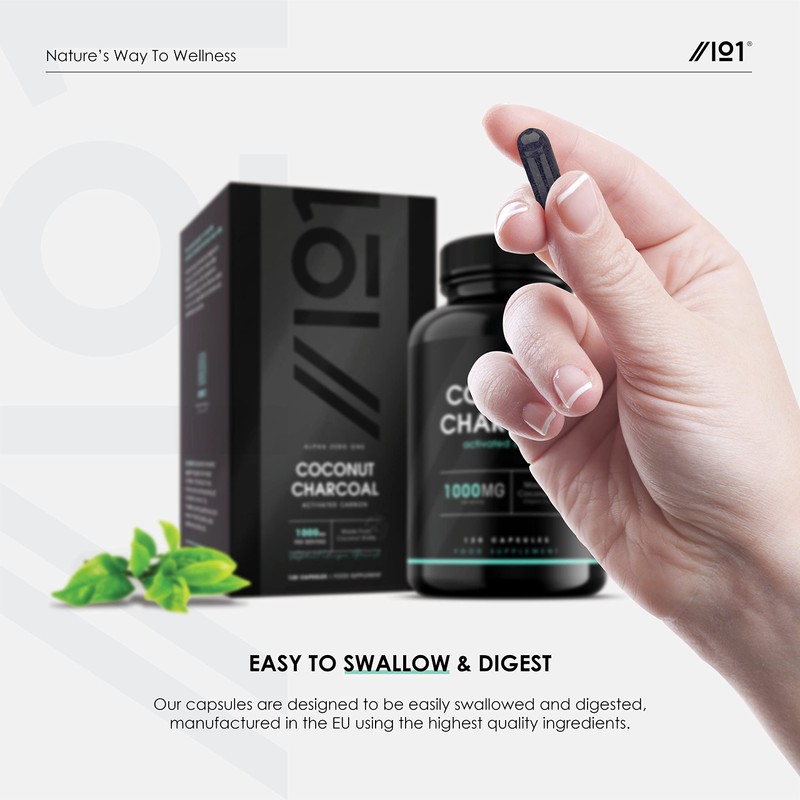 Activated Coconut Charcoal 1000mg | Made from Thai Coconut Shells