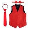 Alizeal Boys' Bow Tie, Tie and Suit Vest Plain Classic
