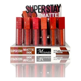 24pz Labial Liquido Matte Tonos Rojizos Elegantes Matte                                                                                               