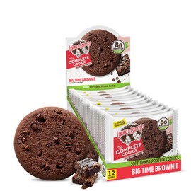 Lenny & Larry's The Complete Cookie, Big Time Brownie, Soft Baked, 8g Plant Protein, Vegan, Non-GMO, 2 Ounce Cookie (Pack of 12)