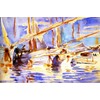 Boats in Harbor by John Singer Sargent - 18" x