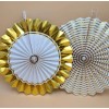 Just Artifacts Gold Paper Hanging Party Fans Set 8 Pcs
