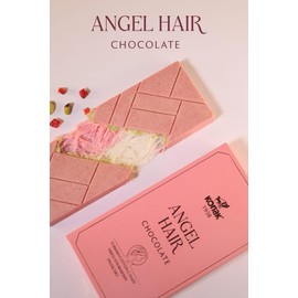 ANGEL HAIR - Chocolate cotton candy bar 170 gram Strawberry and pistachio amazing pack, Gift Box 5.9 oz (1-Pack)