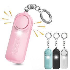 Ninonly Security Buzzer, Security Alarm, 130 dB Large Volume, Security Goods, LED Light, Security Bell, Loud Alarm, Elementary School Students, Girls, Boys, Adults, Elderly, Explosive Noise, Molester