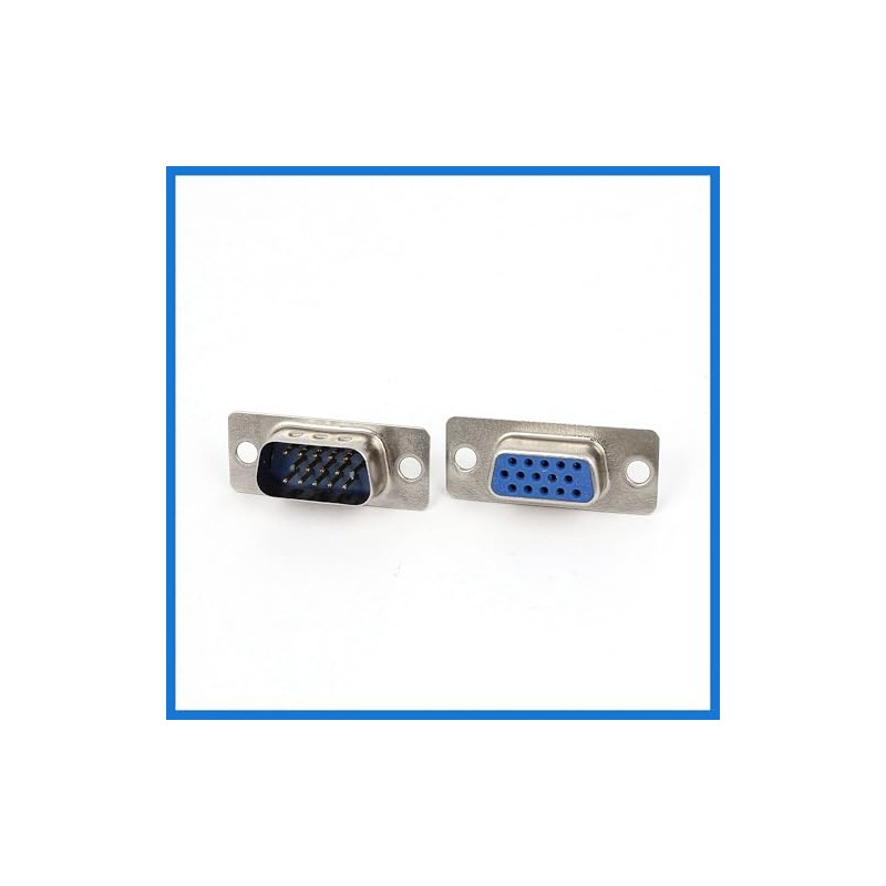 VekAuto DB15 15-Pin 3-Row Male to Female Connector VGA Cable