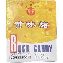 South Word 16oz Rock Candy Yellow Lump Sugar Sucre de Roche, Pack of 1