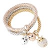 Veraly Set De 3 Pulsras Brazalet Color Plata Oro Rosado