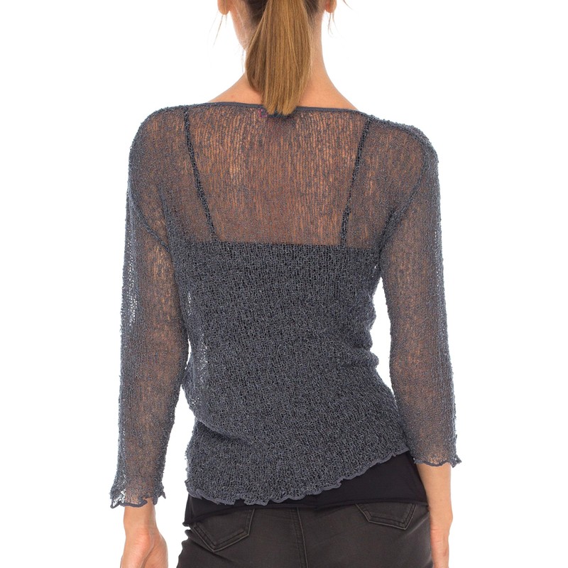 SHU-SHI - Ladies Tie Down Bolero Cardigan - Transparent -