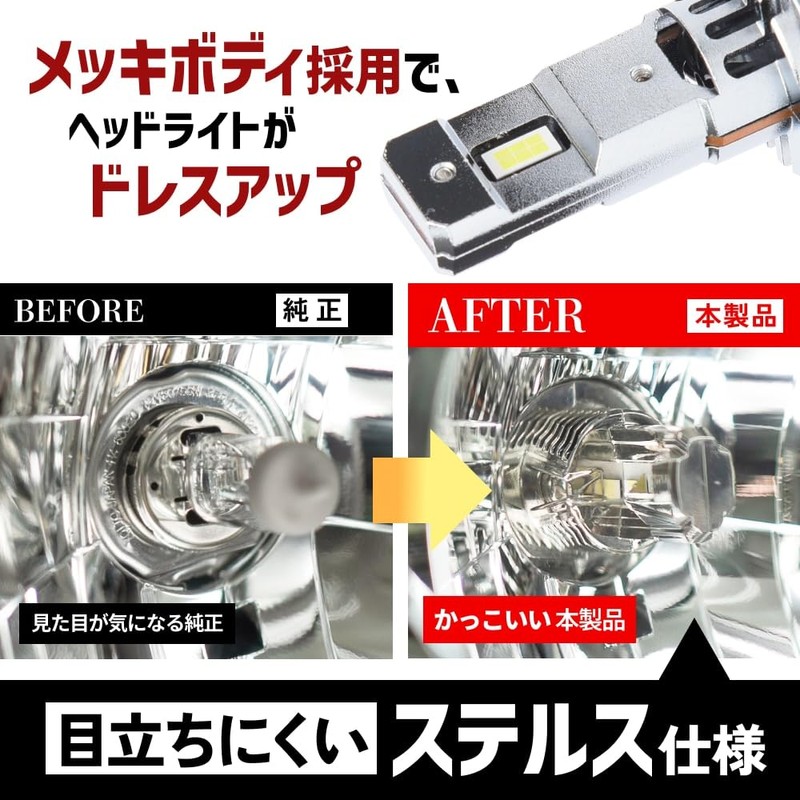 HID Shop H3 LED Headlights, Powerful Light, White, Compliant with