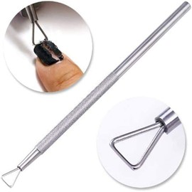 Xinjincang Silver Stainless Steel Nail Art Remover Tool Triangle Cuticle Peeler Scraper Remove Gel Nail Polish Tools and Accessories