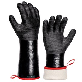 TempPro 932°F Heat Resistant BBQ Gloves, 14" Waterproof Oven & Grill Gloves, Oil & Slip-Resistant Neoprene Oven Mitts for BBQ, Fire Pit, Rotisserie, Smoker Accessories Gifts (Previously ThermoPro)