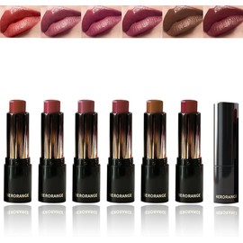 6 Piezas Lápiz Labial Hidratante con Acabado Brillante, Color Claro de Baja Saturación, Larga Duración con Brillo Espejo.
