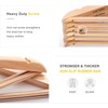 TOPIA Premium Wooden Hangers with Extra Thick Hook and Non
