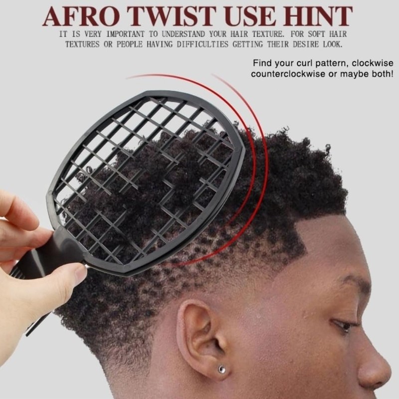 TIKMNO Upgraded 2-Piece Hair Twist Comb Hair Sponge Brush Set