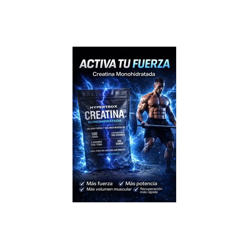 Creatina Monohidratada Usp 500g Micronizada Sin Sabor 100tom