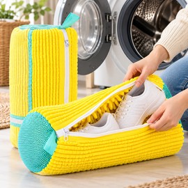 Shoe Washing Bag for Machine Washing – Reusable Polyester Laundry Bag with Zipper for Sneakers & Casual Shoes