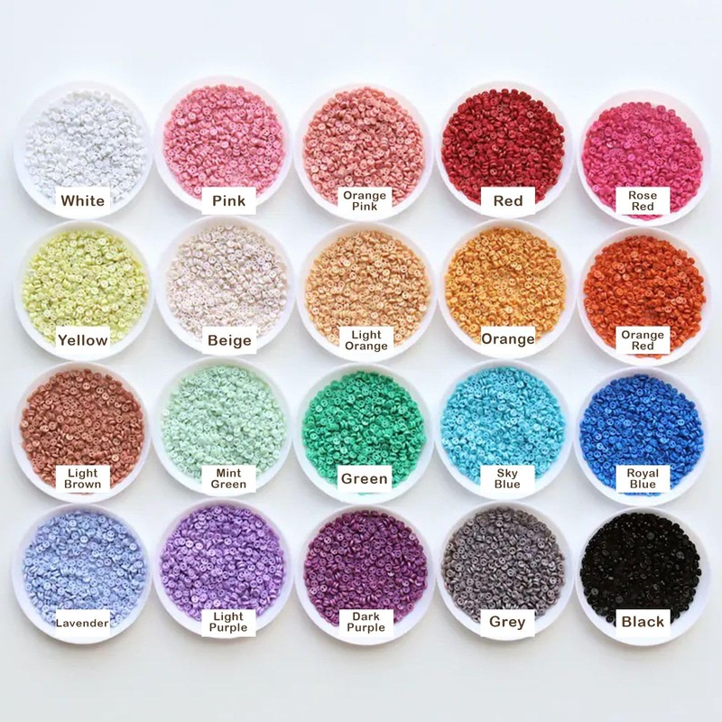 3mm/0.12" Tiny Round Plastic Buttons, Mini Buttons, The Smallest Button,