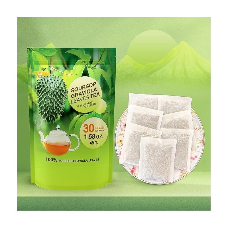 NalLife "200 Organic Soursop Graviola Leaves for Tea by NalLife"