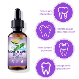 Gum Restore Drops - 60ML Gum Repair for Receding Gums Treatment, Gum Regrowth Treatment Drops for Dry Mouth, Stain Removal & Bad Breath Treatment for Adults, Instant Fresh Breath