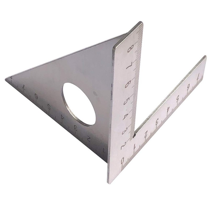 CarAngels Stainless Steel Wood Injury Gauge 45 Degree Ruler Right