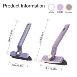 2 Pack Multi-Function Rotating Crevice Cleaning Brush, Hard Bristle Crevice Grout Cleaning Brush, 360 Degree No Dead Corners Household Cleaning Tool for Cleaning Kitchen Bathroom (White)