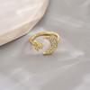 Nawflue 18K Gold Plated Moon Star Rings for Women Adjustable