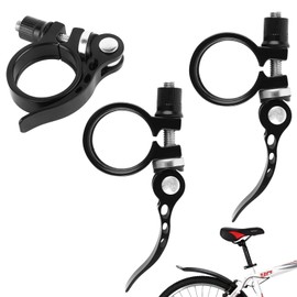 Bike Seat Clamp – 31.8mm Aluminum Alloy Quick Release Clamp + Lightweight 40.1g + Rust-Resistant + Secure Locking + Fits 27.2/28.6mm Seat Posts – for Road, Mountain & Folding Bikes