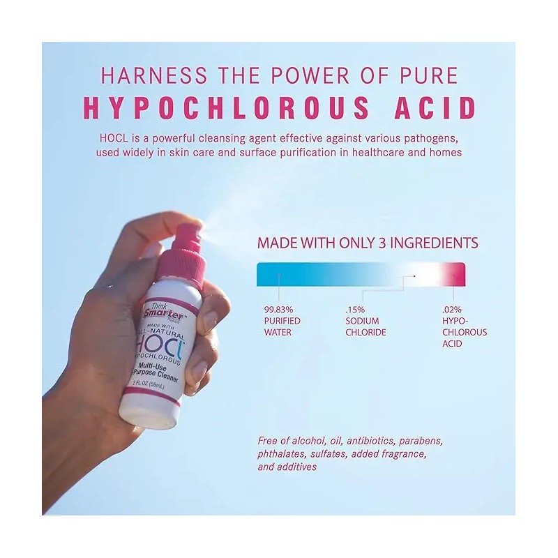 Hypochlorous Spray 8oz Multi-Use, Mineral-Based Cleaning & Skin Care Mist,