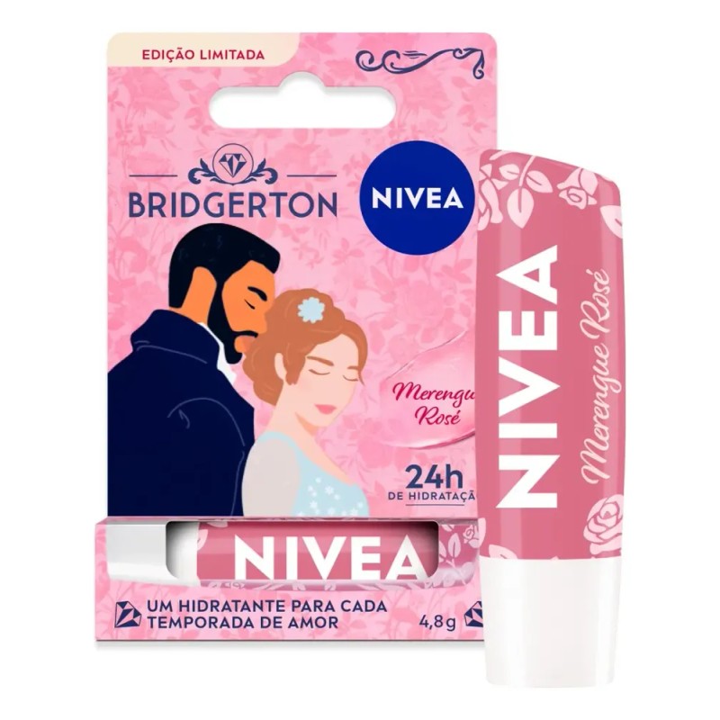Hidratante labial hidratante Merengue Rosé 4,8 g - Nivea Gloss