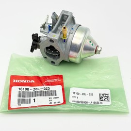 New Genuine Carburetor 16100-Z0L-023 (BB62W C) w Genuine Gaskets and Genuine Spark Plug for Honda GCV160 Hrb216 Hrr216 Hrs216 Hrt216