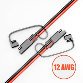 SAE Extension Cable 12AWG, SNLLMZI SAE to SAE Extension Cord DC Power Automotive Extension Cable for Solar Panels,Cars, RVs,Trucks,Boats, etc (6.6FT)