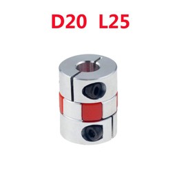 D20-L25 Bore Size 4-10 mm 4 5 6 6.35 8 9 10 mm Flexible Shaft Coupling CNC Stepper Motors 3D Printing Surface Oxidation Treatment Aluminium Flexible Shaft Coupling Motor Connector (6 mm)