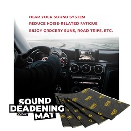 VViViD Premium Double Density Car Sound Deadening Mat, 2mm Thick Butyl and Foil Audio Insulation and Dampening (40 Sq/Ft)